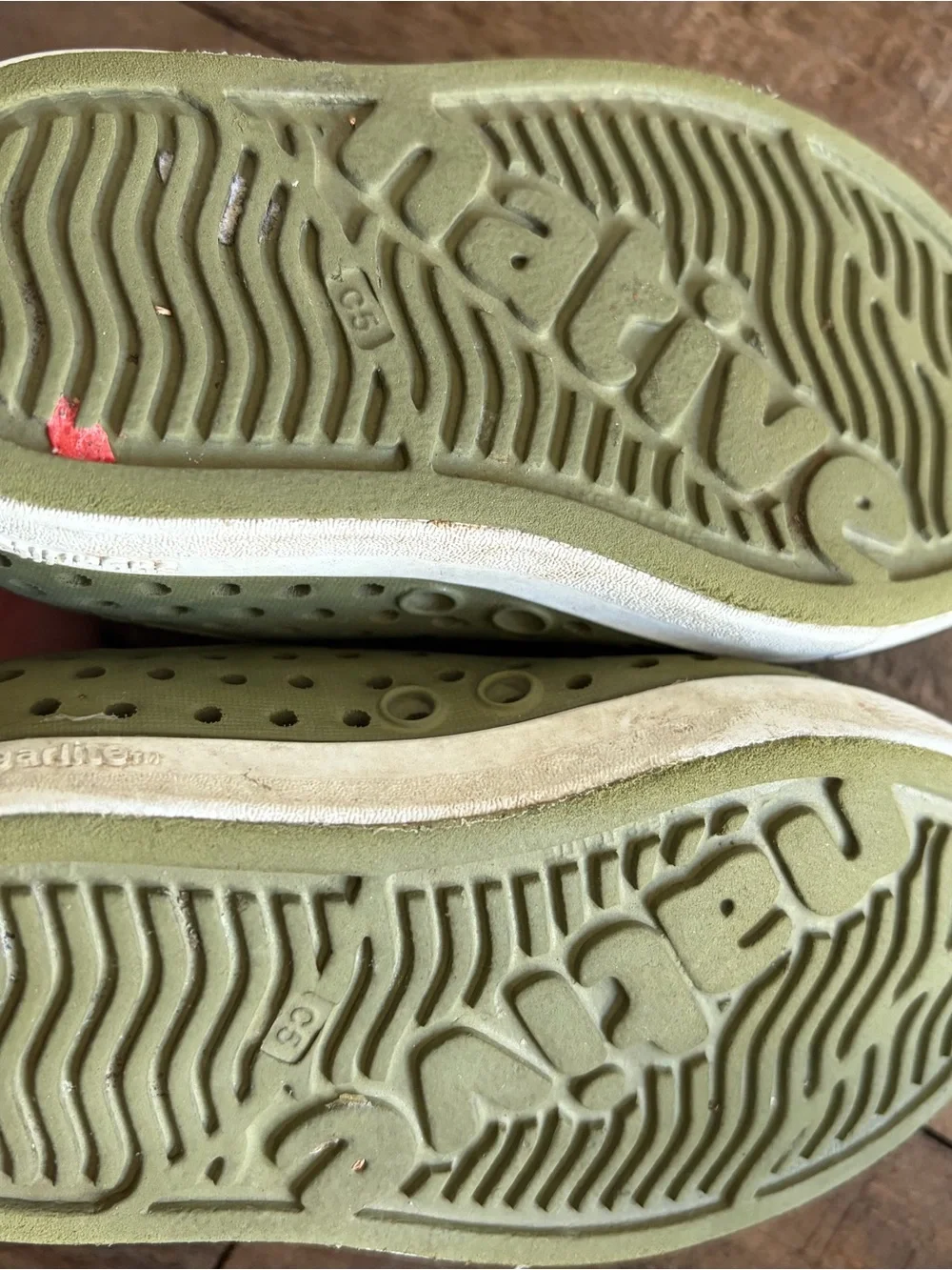 NATIVE brand - 2 pairs size 5 (toddler) in Olive Green and Black